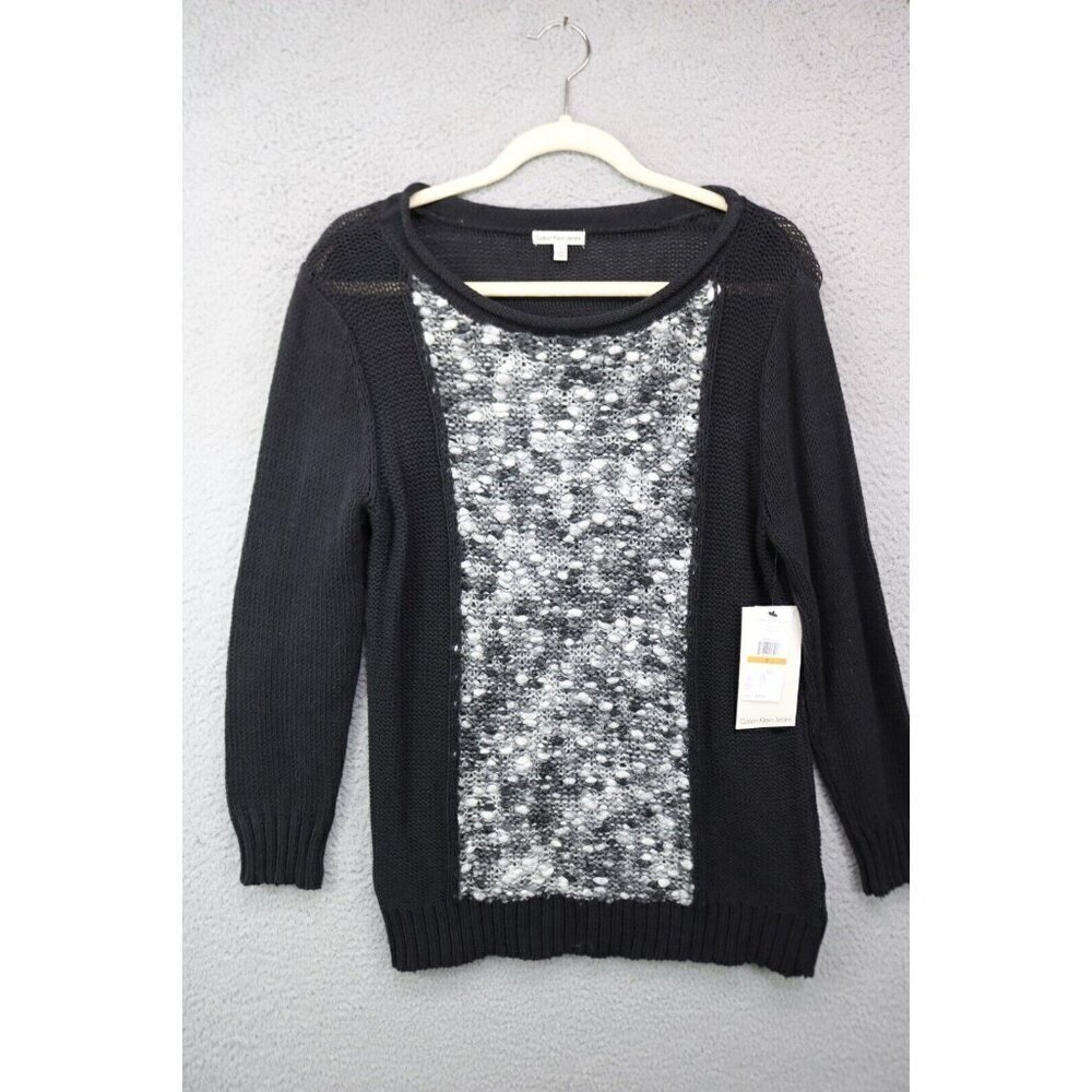 Calvin Klein Jeans Long Sleeve Popcorn Knit Sweater-Size Small-New with Tags